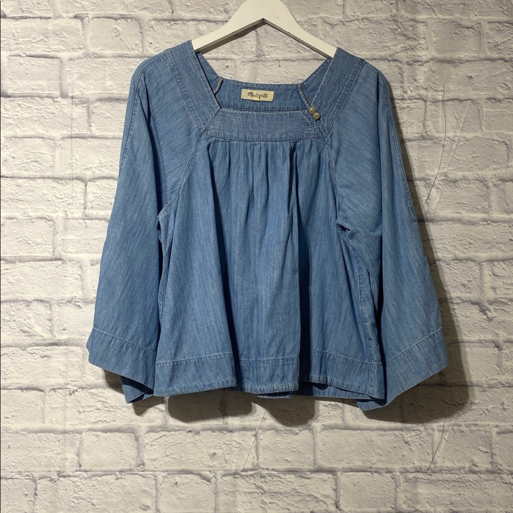Madewell Light Blue Denim Top